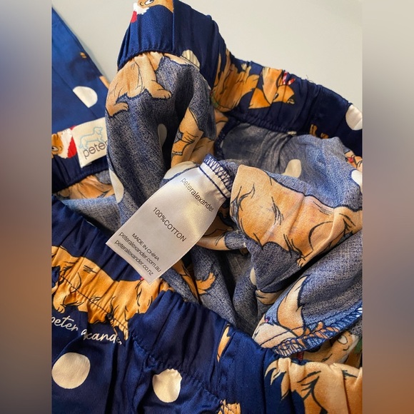 Peter Alexander Festive Blue Pajama Set with Reindeer Print size L - Picture 8 of 8